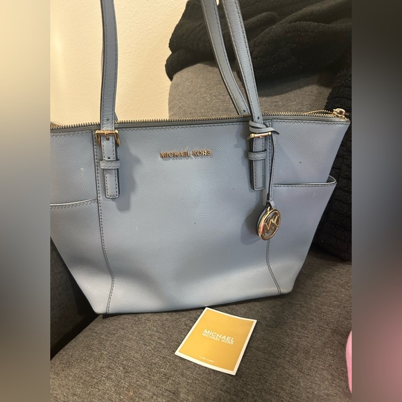 Michael Kors Light Blue Tote Bag - Picture 1 of 4